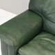 Roche Bobois lounge armchair in original green patinated leather, 1970