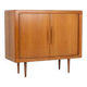 Danish teak sideboard with tambour doors, 1960s