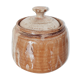 Pot couvert vintage en grès signé