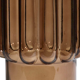 Vase en verre marron à larges striures 23cm