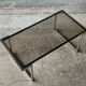 Coffee table in chromed metal and smoked glass, 1970s