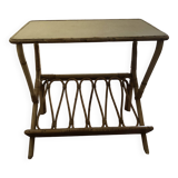 Rattan Side Table / Magazine Rack