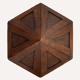 Art deco modernist brutalist oak hexagonal cabinet, ca 1910