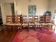 Set of 8 solid varnished oak chairs in excellent condition.