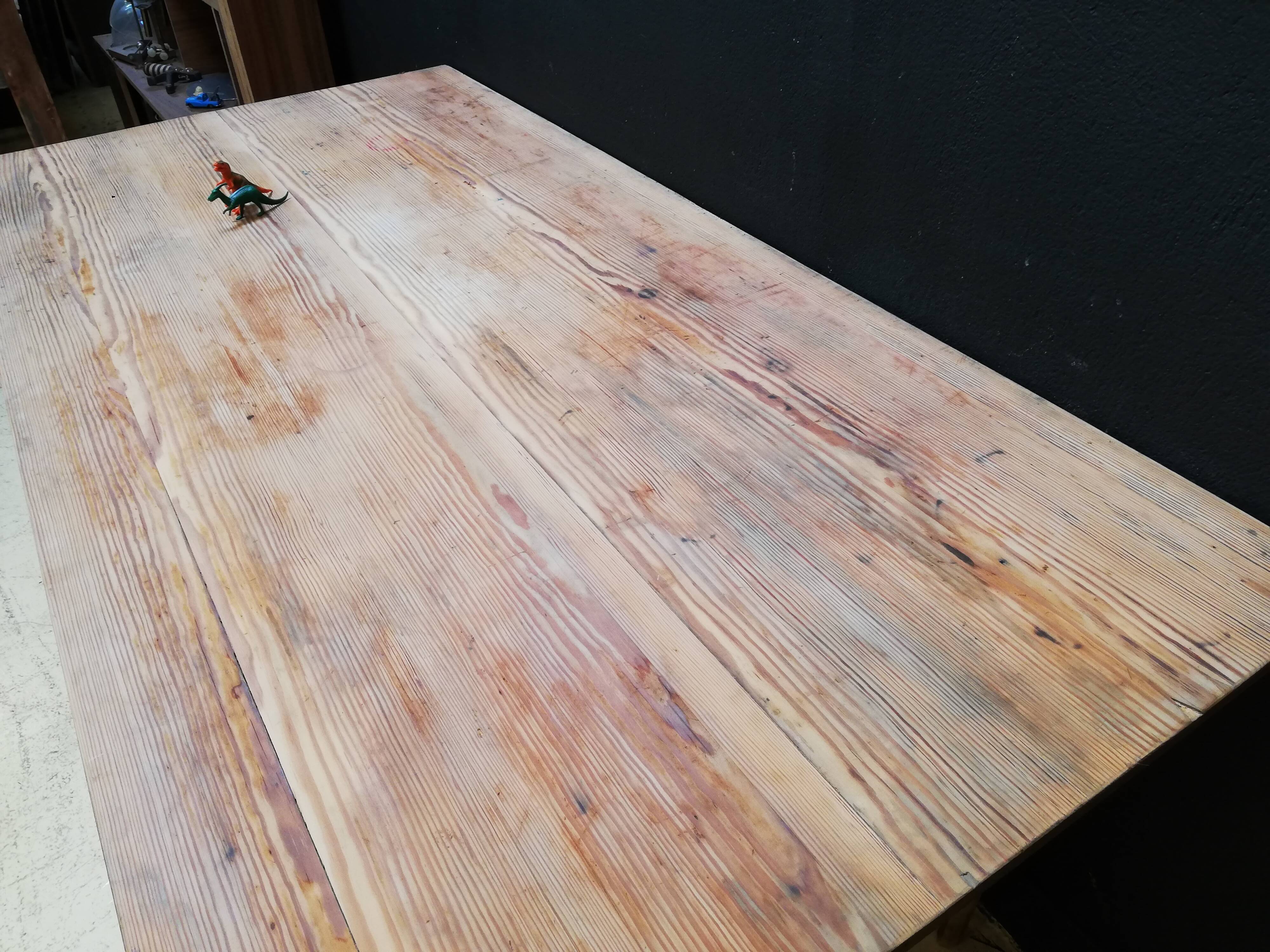 Folding table in wood brewery-guinguette, 6/8 cutlery