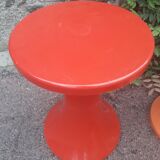 Tabourets Tam Tam orange rouge