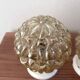 Pair of golden Scandinavian globe wall lights
