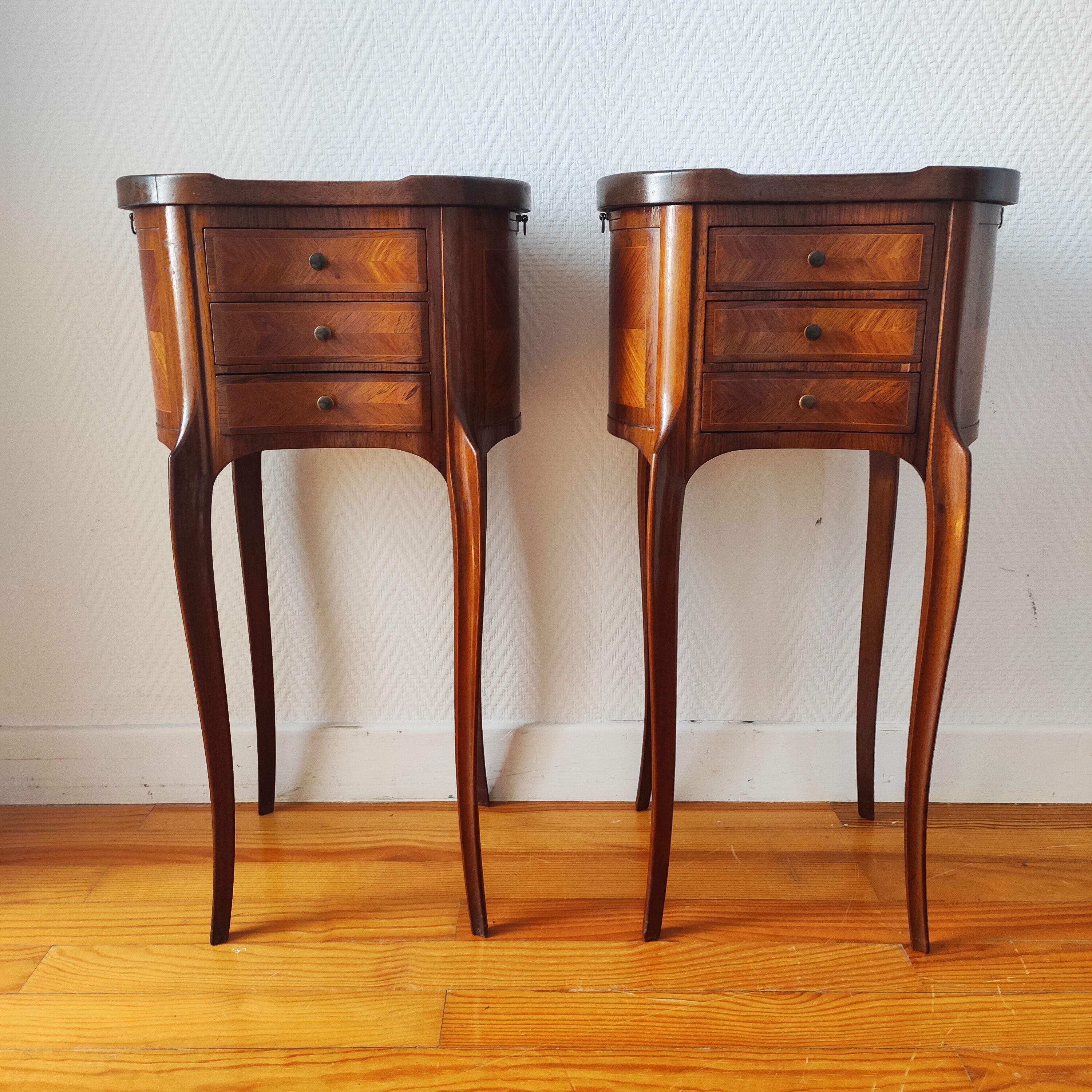 Pair of Louis XV style bedside tables