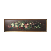 Peinture à l’huile sur bois XIXème format XXL