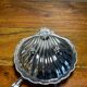 Butter, caviar cup shell Scallops silver metal