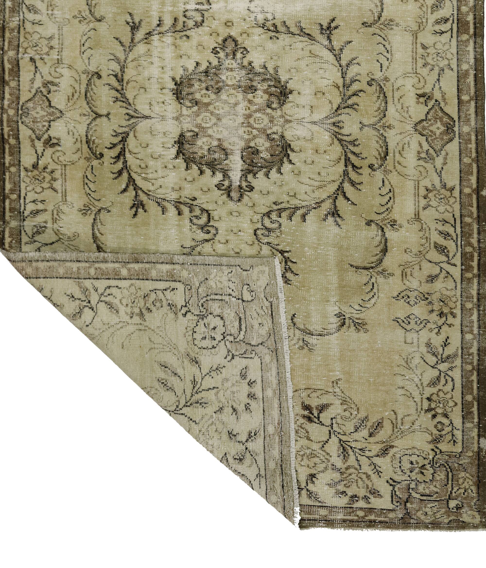 Turkish Anatolian Handmade Vintage Rug 288 cm x 178 cm