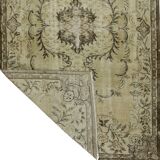 Turkish Anatolian Handmade Vintage Rug 288 cm x 178 cm