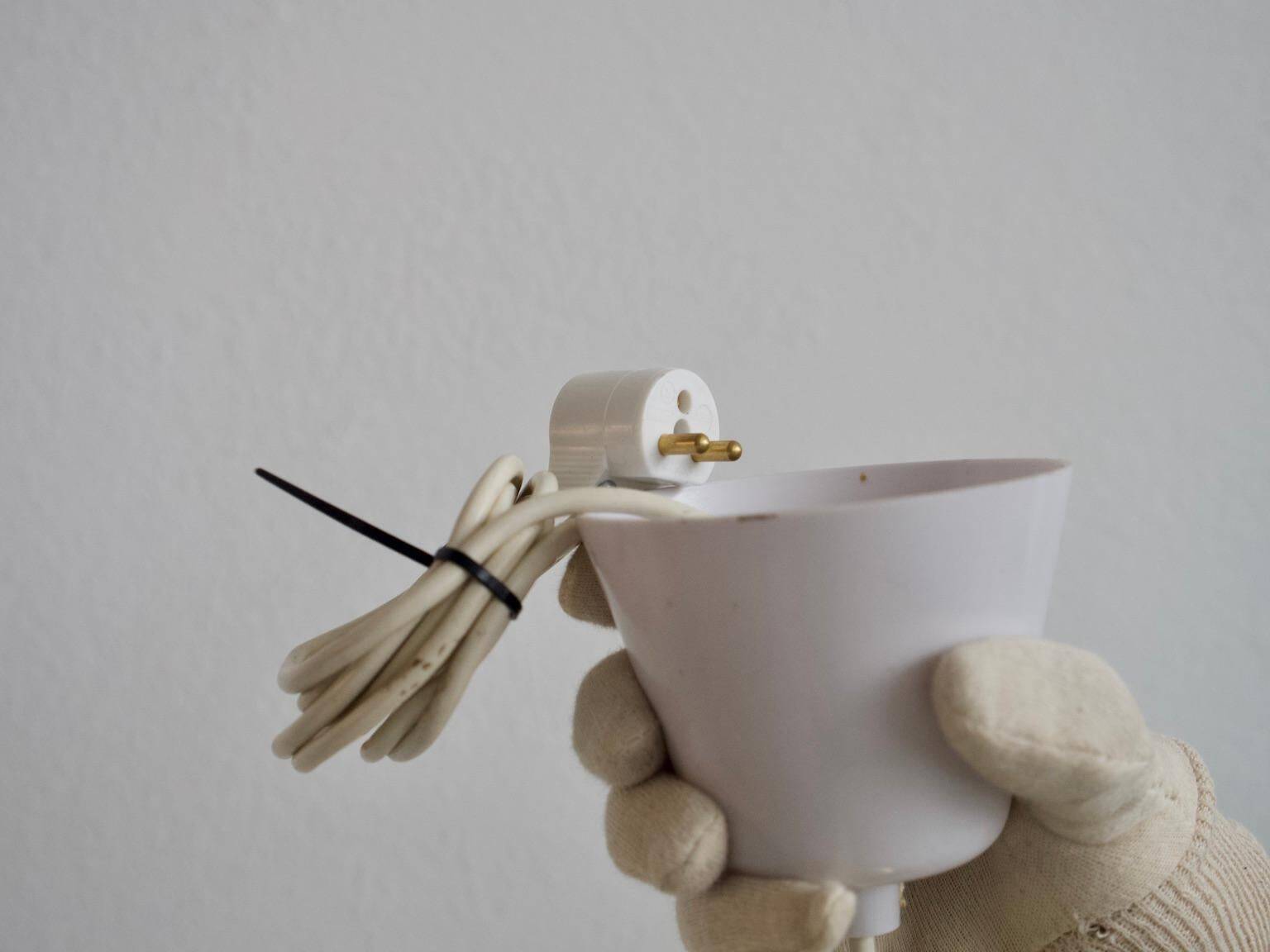 Bergboms ceiling light in brass with acrylic shade.