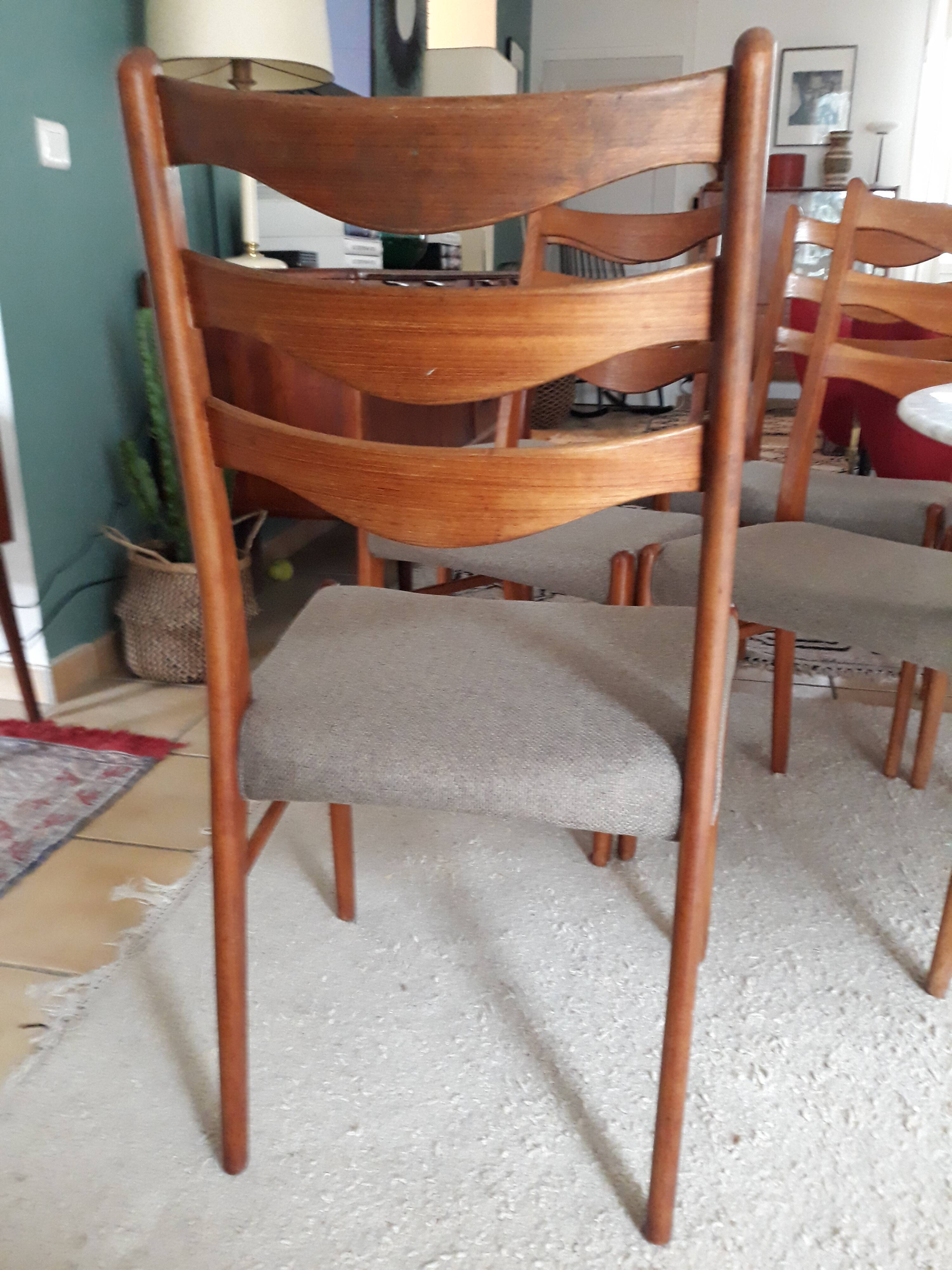Set of 8 chairs Danish teak Arne Wahl Iversen