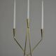 Brass and Teak Candelabra by Gunnar Ander for Ystad-Metall, Sweden, 1950s
