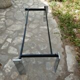 Coffee table in chromed metal and marble 1970