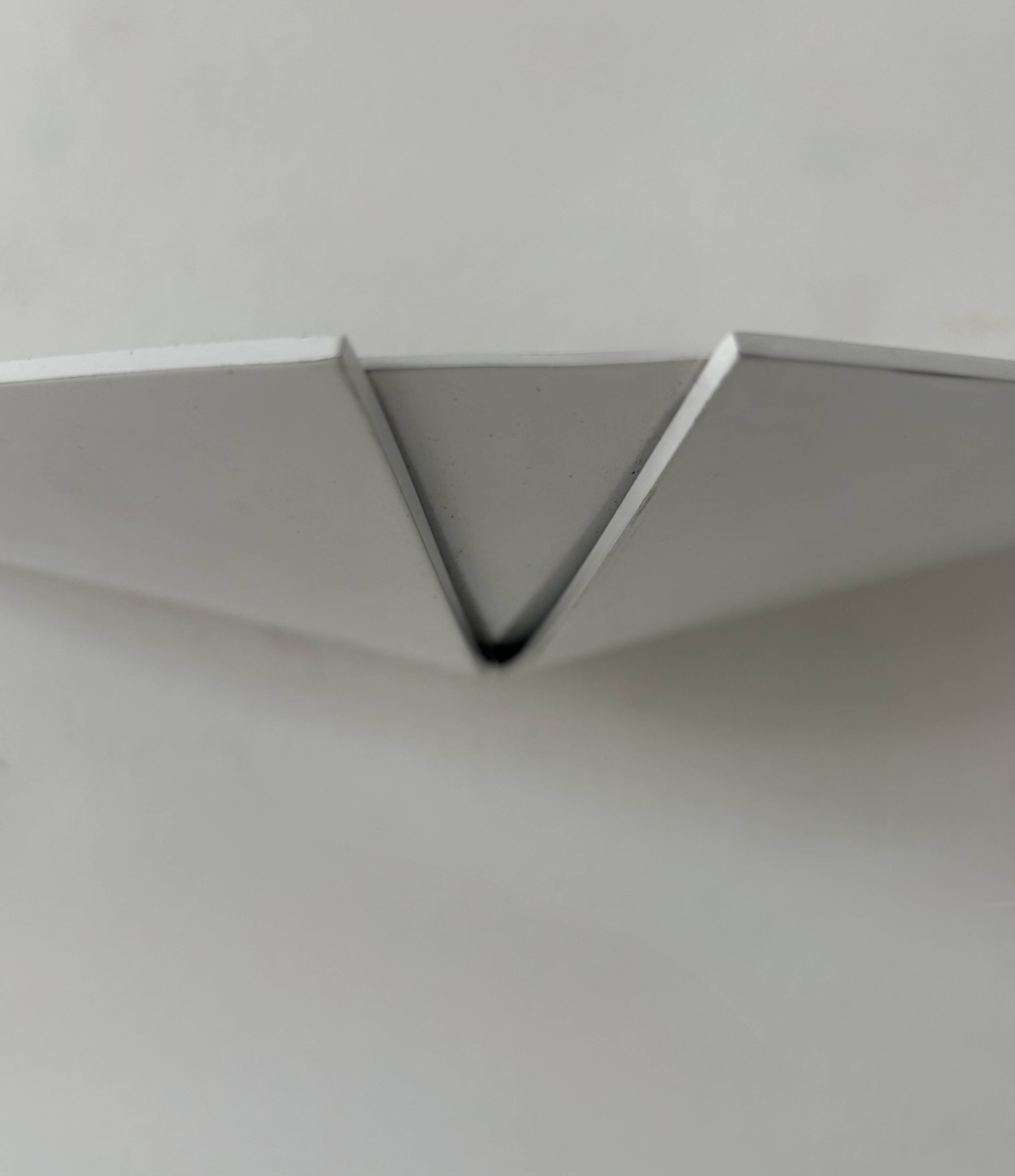 Pair of vintage wall lights, white lacquered metal, France, 1980