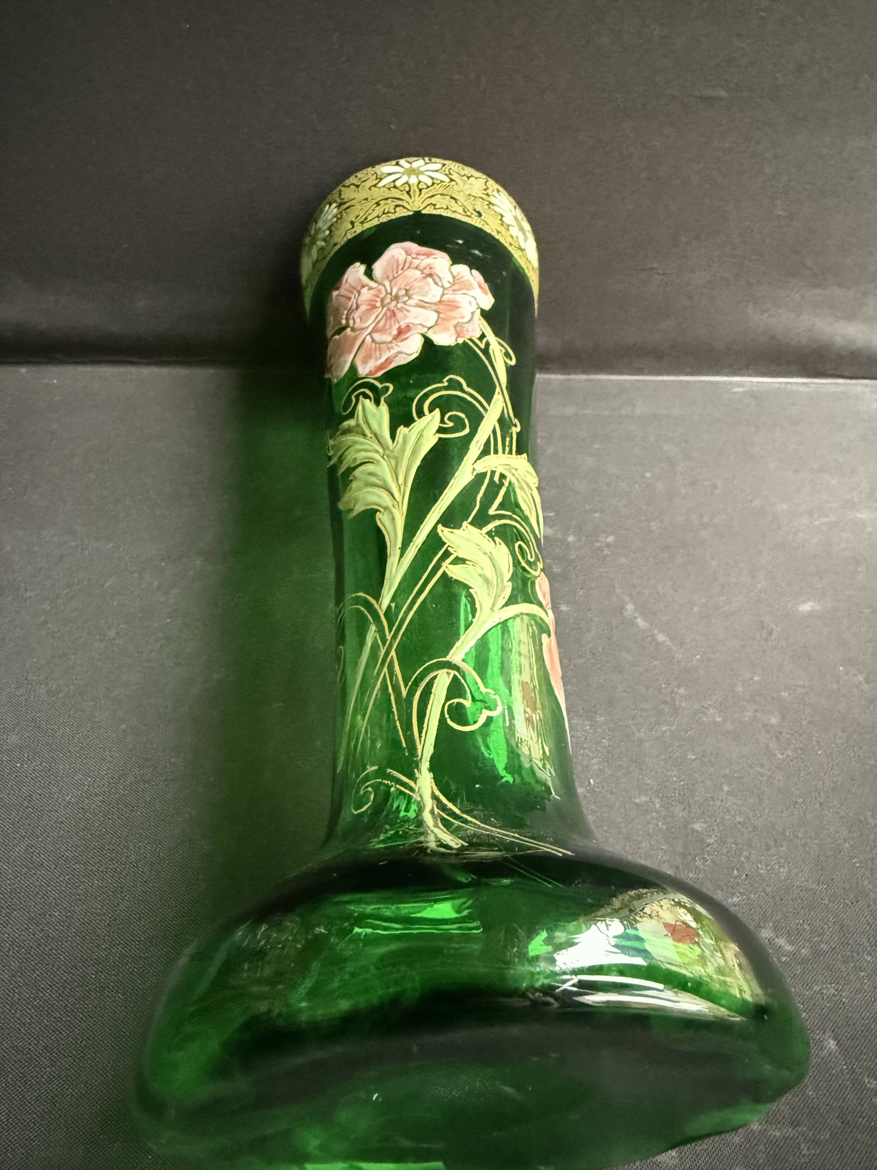 Vase émaillé – Cornet Printemps – F. T. Legras (1839-1916)