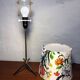 Mid-Century Modern Table Lamp in Brass with Vintage Gucci Shade