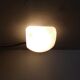 Old ceiling lamp or wall lamp vintage square with white opaline globe 60s