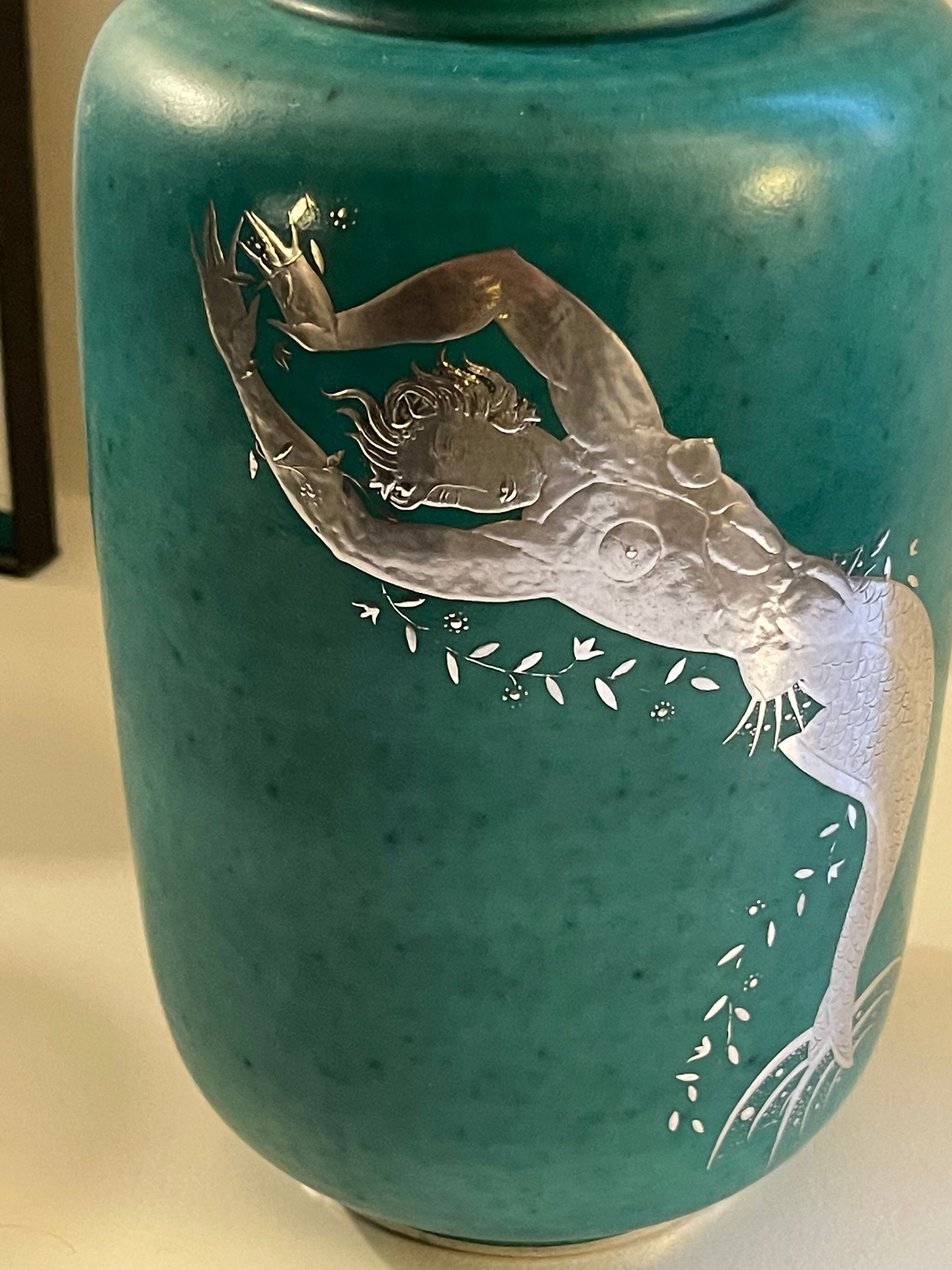 Vase Gustavsberg argenta wilhelm kage