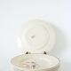 Set of 6 flat plates Salins, hand-painted flower patterns, 1950.