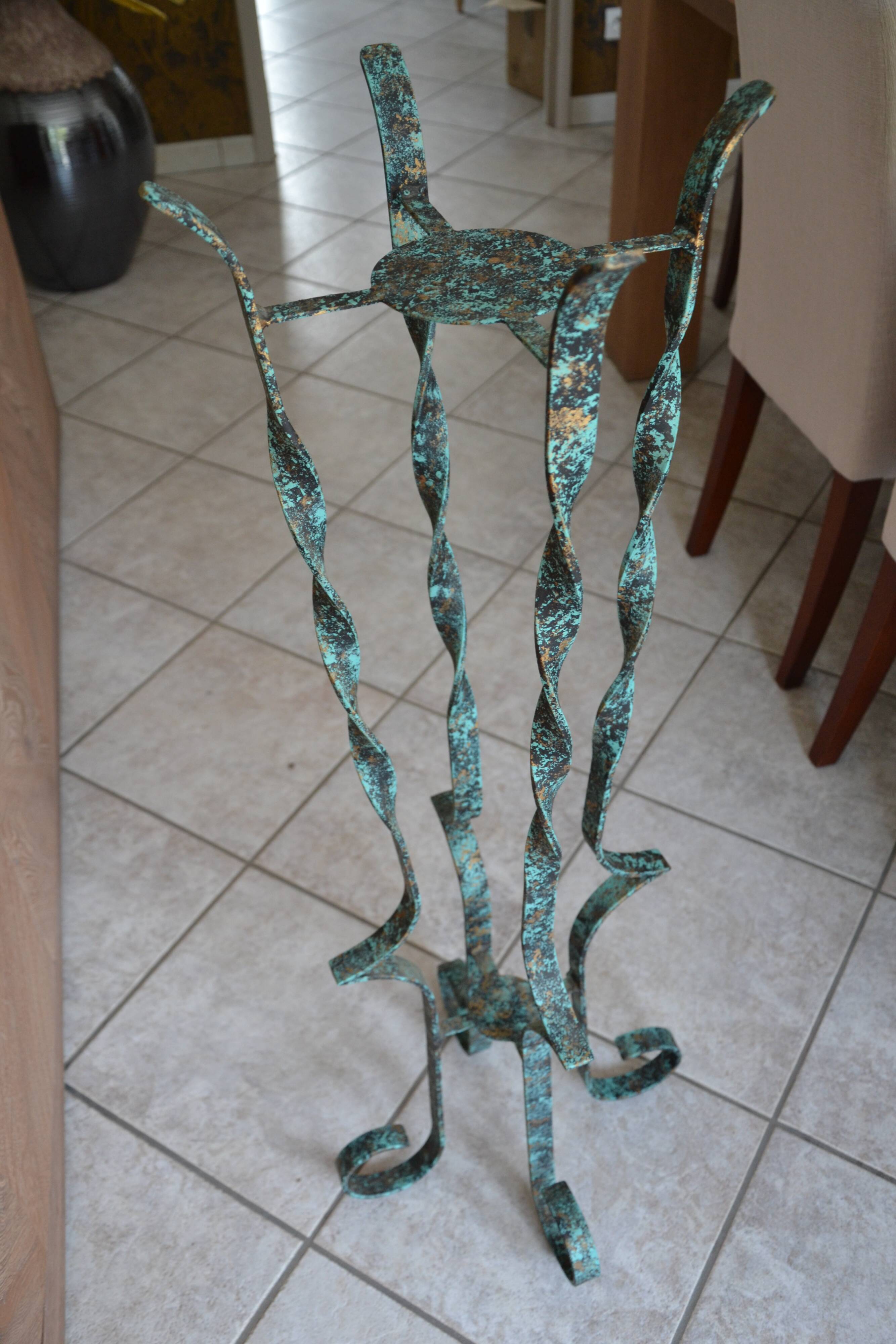 Handcrafted wrought iron chair
