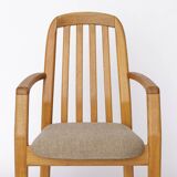 Set of 5 Dyrlund Oak Armchairs, Danish Mid Century Dining Chairs 1970s