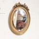 Louis XVI style oval mirror 40x54cm
