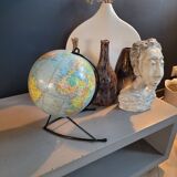 Globe terrestre Girard et Barrère des années 50-60 piètement string