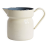 Vintage enameled sheet metal milk jug with lid f