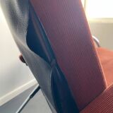 Relax armchair / chrome and velvet lounge chair produced by Lama 1970