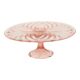 Pink Art Deco Cake Plate Pastry Dish Val Saint Lambert 34cm