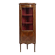 Vitrine d'angle de style Louis XV avec vitre cintrée, vers 1950
