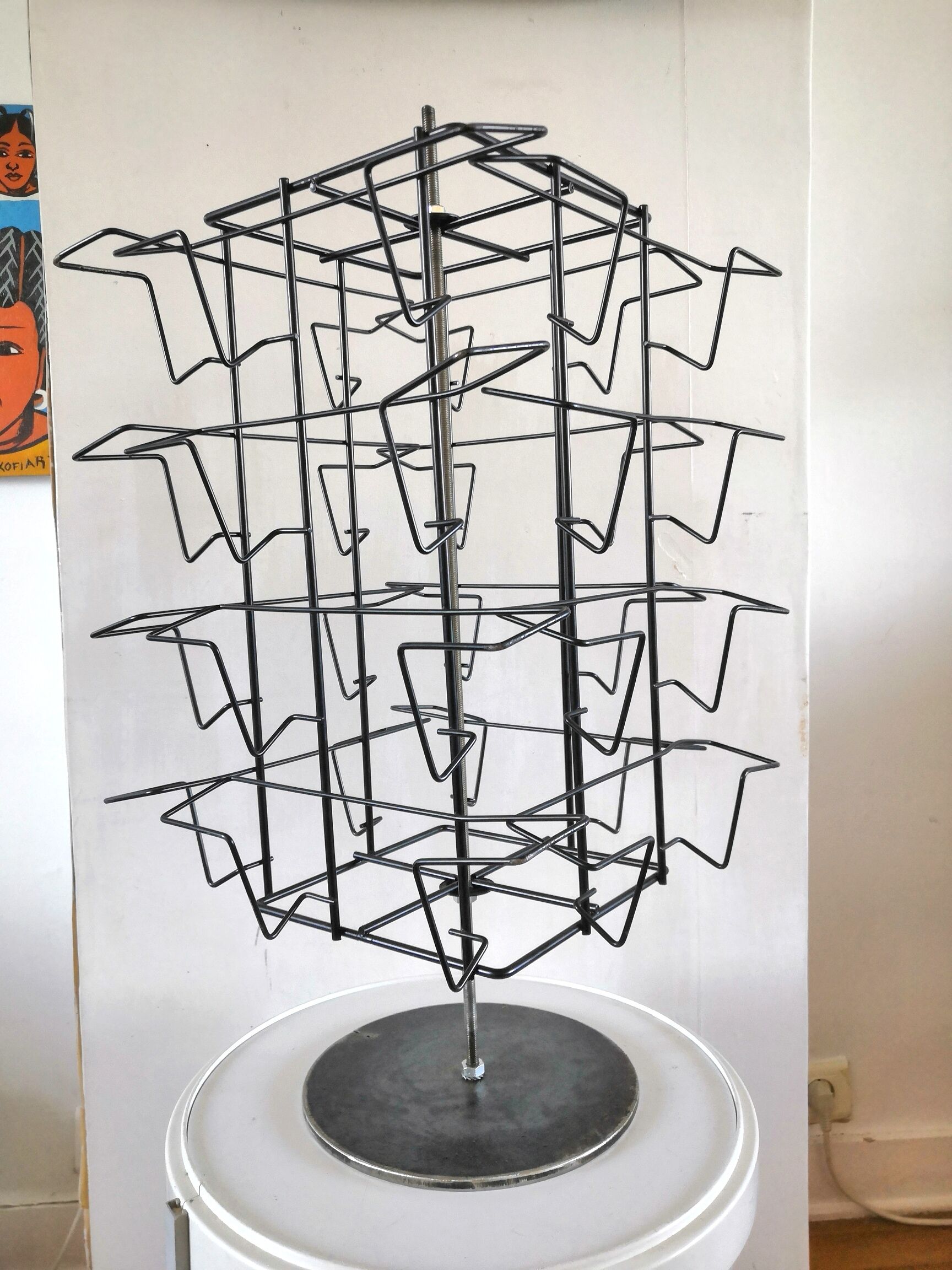 Display turnstile postcard holder design 60s
