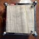 Art-deco ashtray - white stone and metal - made in France