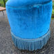 Blue velvet pouf