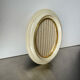 Vintage oval bakelite frame 18 cm x 14 cm  convex glass