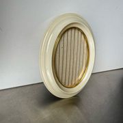 Vintage oval bakelite frame 18 cm x 14 cm  convex glass