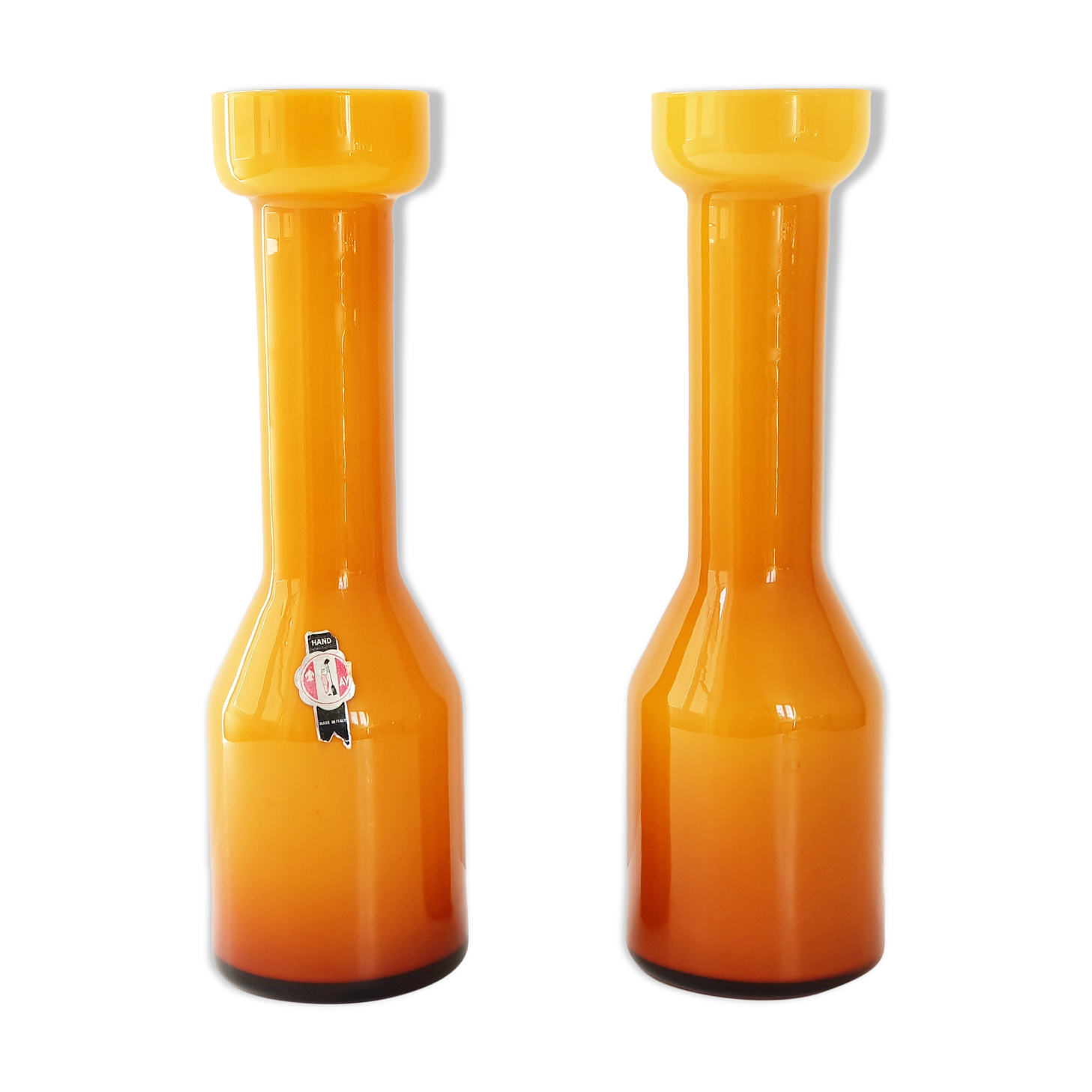 Pair of vintage AV Mazzega vases 1960