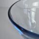 Hand blown Aqua blue glass bowl by Per Lütken for Holmegaard