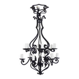 Large 12-light wrought iron hall or living room chandelier. 1960s-70s