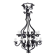 Large 12-light wrought iron hall or living room chandelier. 1960s-70s