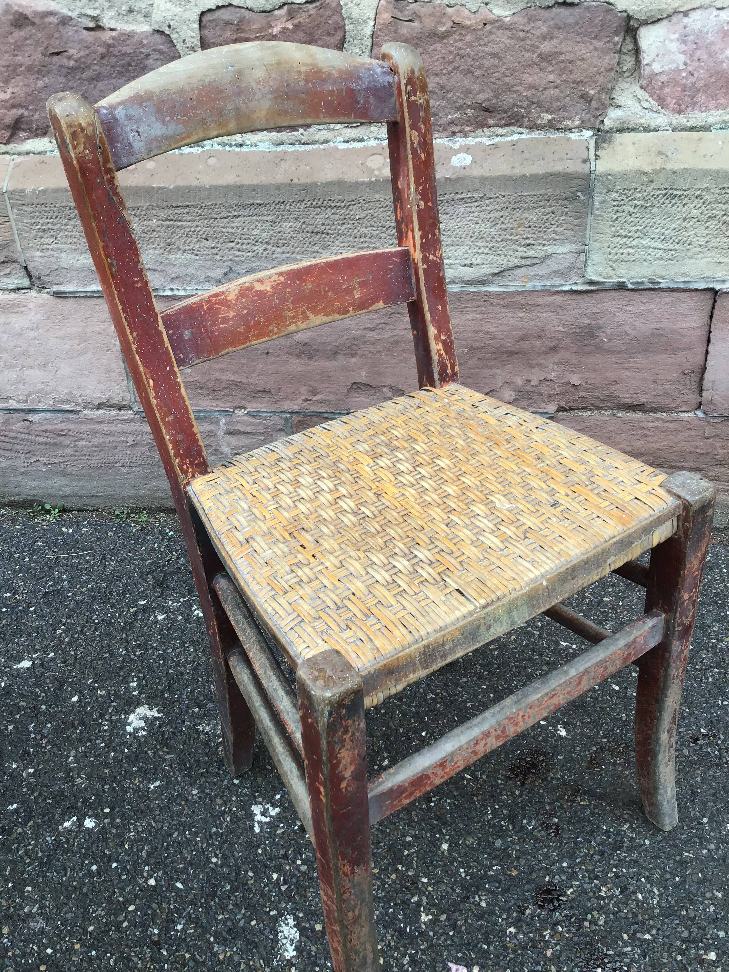 2 chairs bistro restaurant tavern brewery 1930 Alsace Tigre Bock Strasbourg