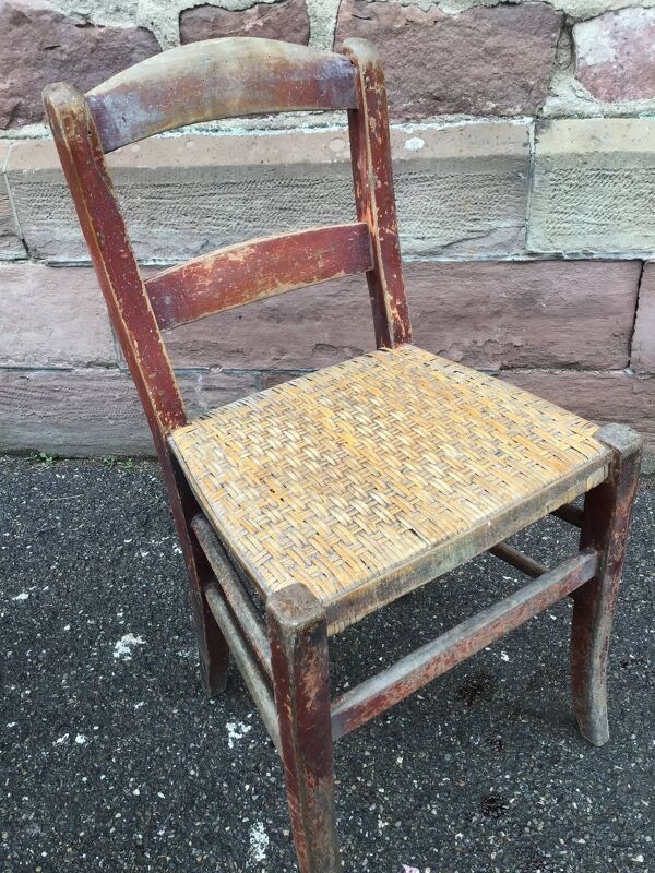 Set de 2 chaises bistrot restaurant taverne brasserie 1930 Alsace Tigre Bock Strasbourg