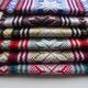 6 serviettes de table trame lin/coton colorées 48 x 32