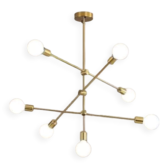 Modern gold sputnik chandelier light fixture 7 light mid century pendant light