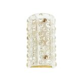 Scandinavian Crystal Glass Wall Light Venus Model by Carl Fagerlund for Orrefors & Lyfa, 1960s