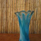 Blown glass vase in flower shape