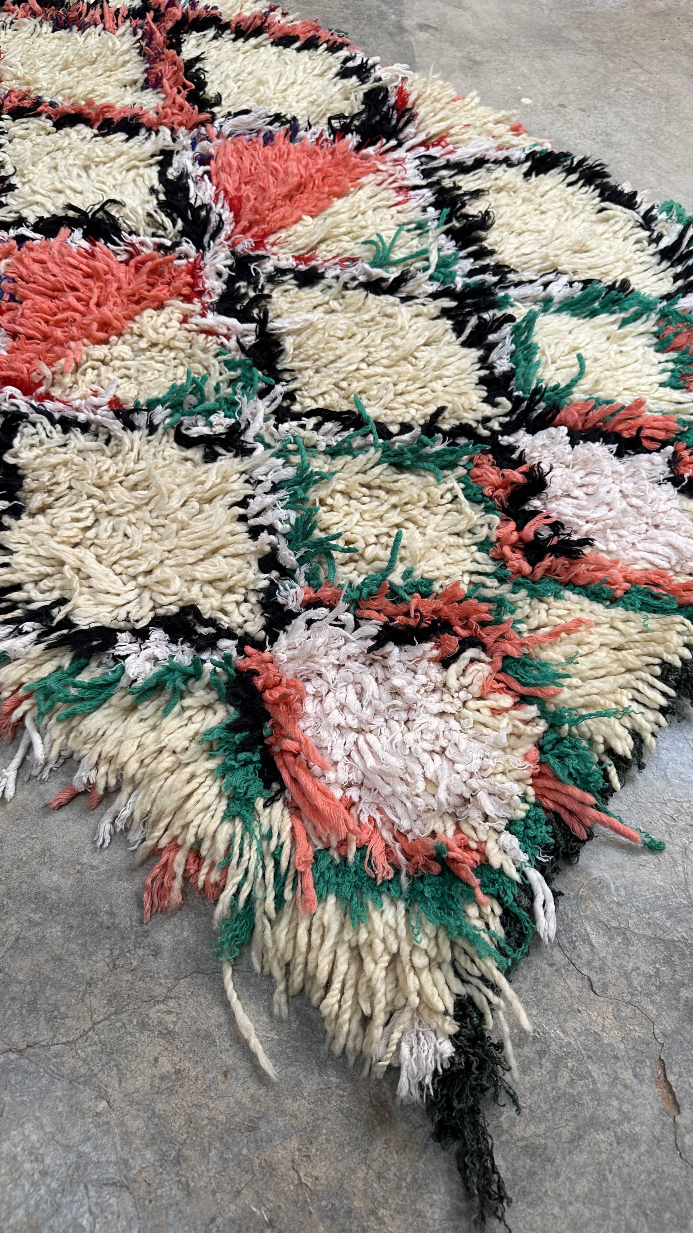 Colorful Moroccan rug Azilal - 180 x 76 cm